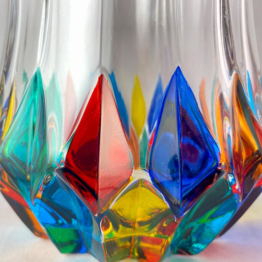 Adagio Whiskey Decanter, Venetian Glass Whiskey Decanter - Handmade in Italy, Colorful Murano Glass