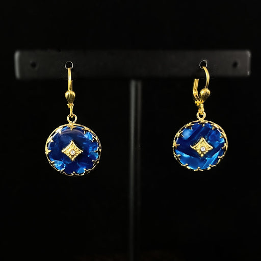 Midnight Blue Drop Earrings - La Vie Parisienne by Catherine Popesco