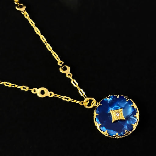 Midnight Blue Pendant Necklace - La Vie Parisienne by Catherine Popesco