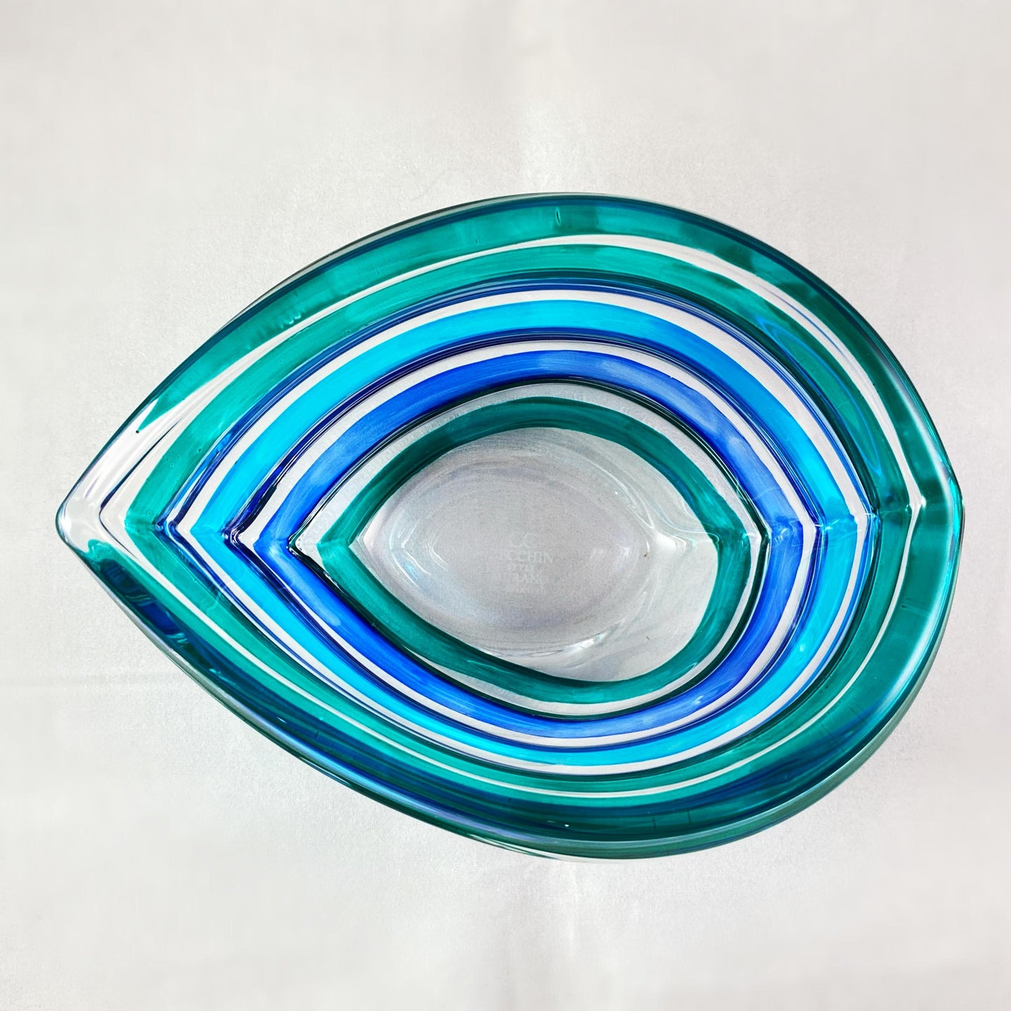 Venetian Glass Wave SD Dish - Handmade in Italy, Colorful Murano Glass