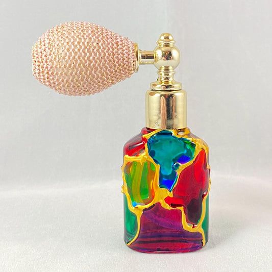 Venetian Glass Perfume Spray Bottle - Handmade in Italy, Colorful Murano Glass