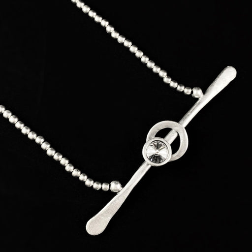 Chunky Silver Statement Necklace, Handmade, Nickel Free-Noir