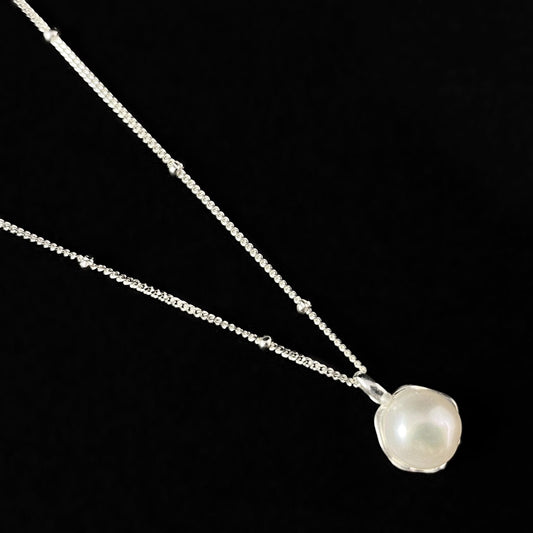 Dainty Freshwater Pearl Pendant Necklace, Made in USA - Peri