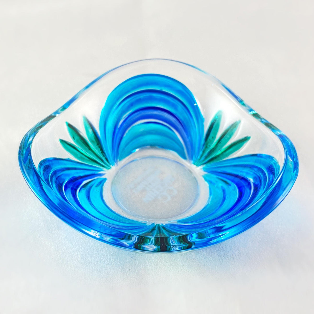 Venetian Glass Aurea Votive Holder/Dish - Handmade in Italy, Colorful Murano Glass