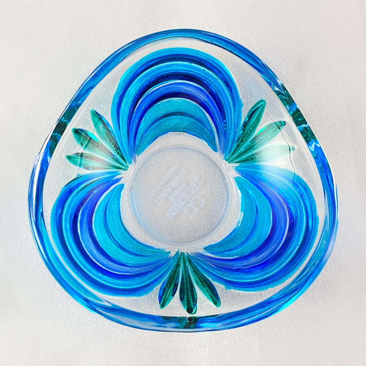 Venetian Glass Aurea Votive Holder/Dish - Handmade in Italy, Colorful Murano Glass