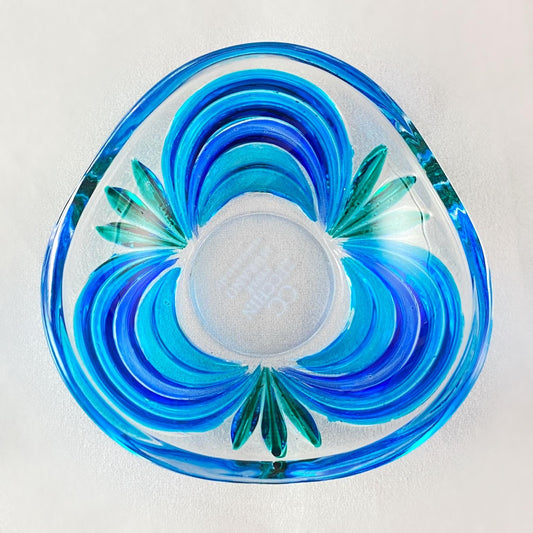 Venetian Glass Aurea Votive Holder/Dish - Handmade in Italy, Colorful Murano Glass
