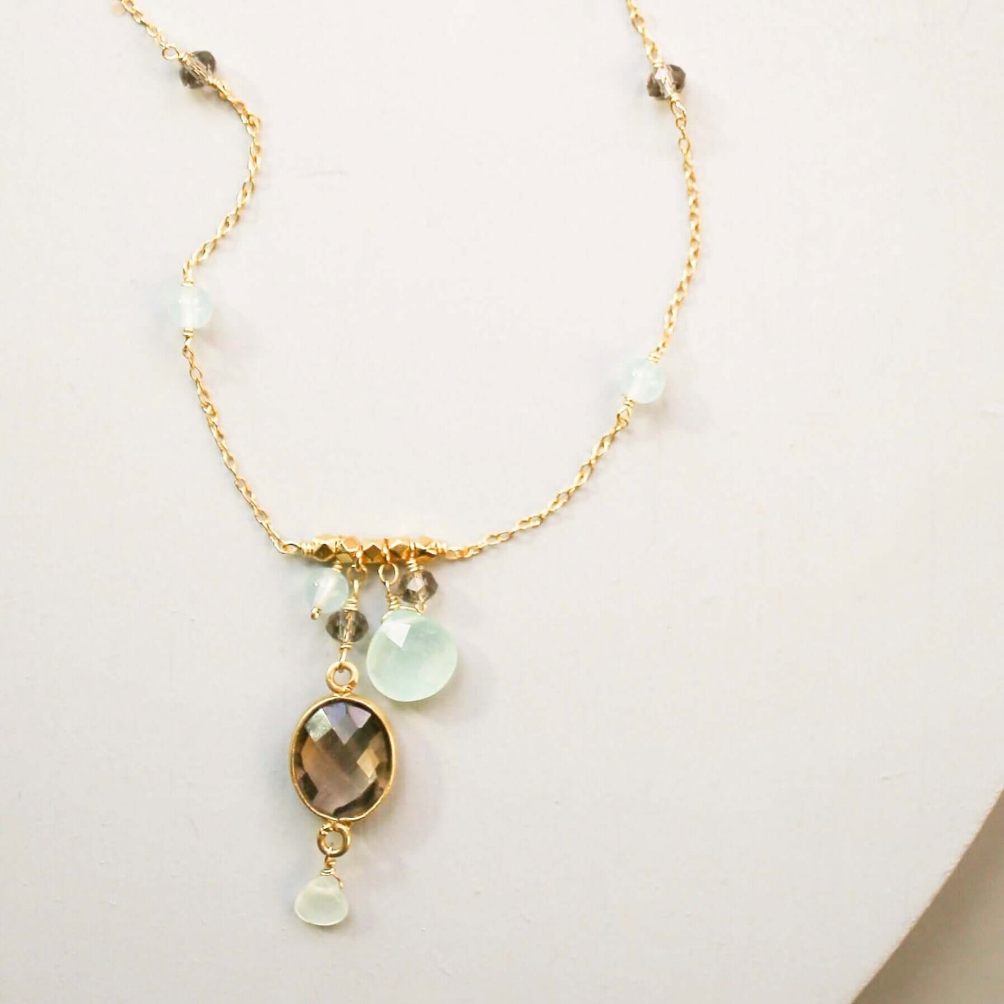Smoky Quartz Bezel Necklace