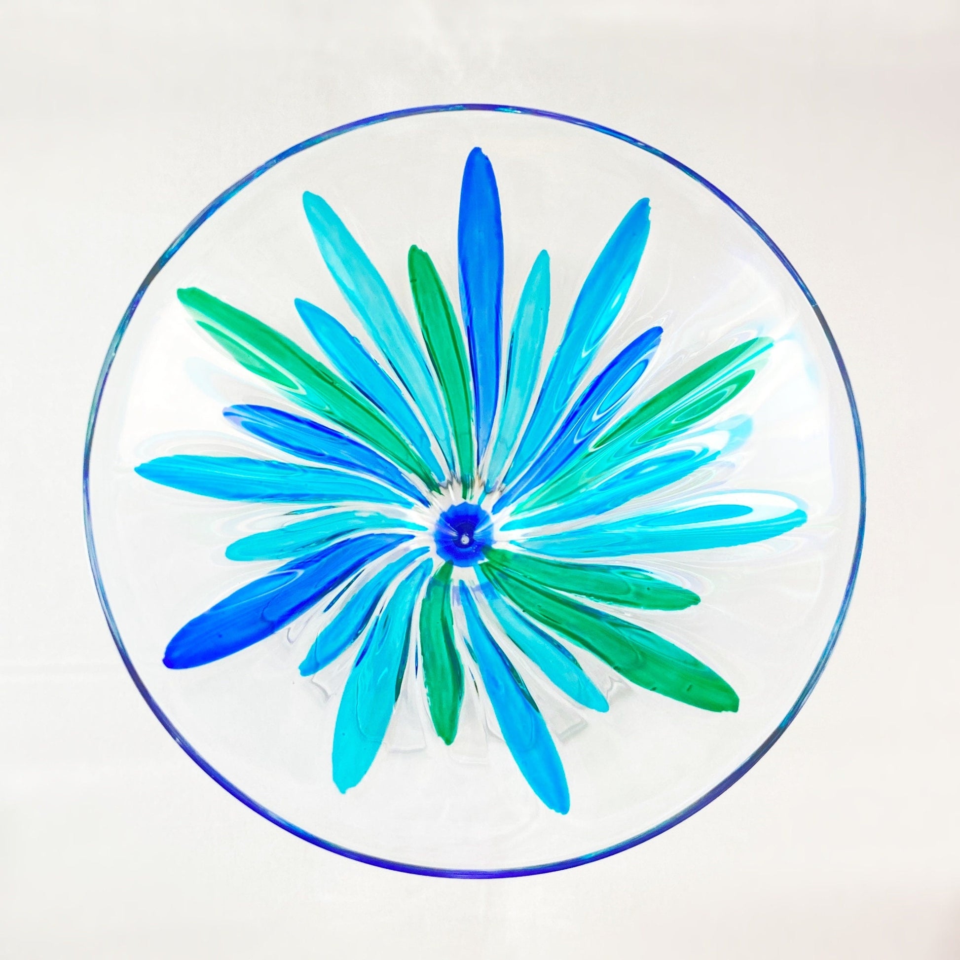 Incanto SD Blue Stem Venetian Martini Glass - Handmade in Italy, Colorful Murano Glass