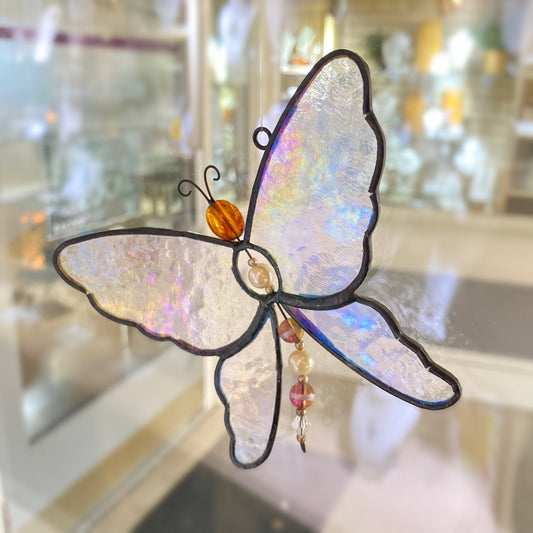 Iridescent Butterfly Ornament/Sun Catcher - Stained Glass