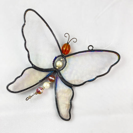 Iridescent Butterfly Ornament/Sun Catcher - Stained Glass