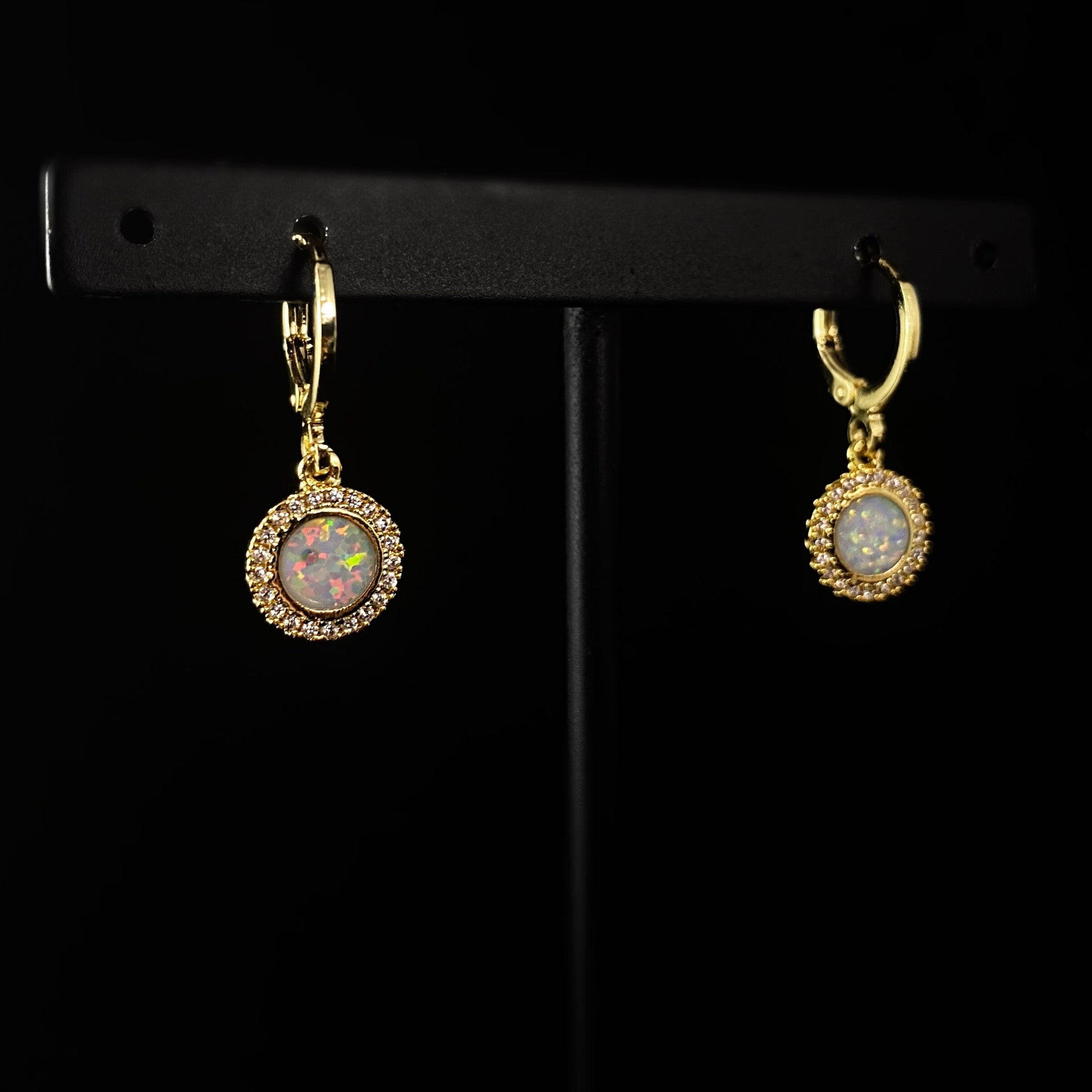 Iridescent Circle Swarovski Crystal Earrings - VBC