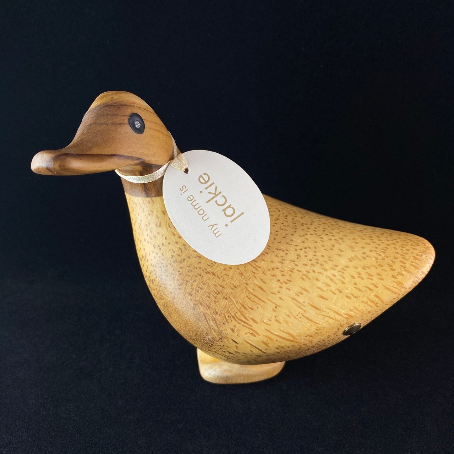 Jackie - Hand-carved and Hand-painted Bamboo Duck
