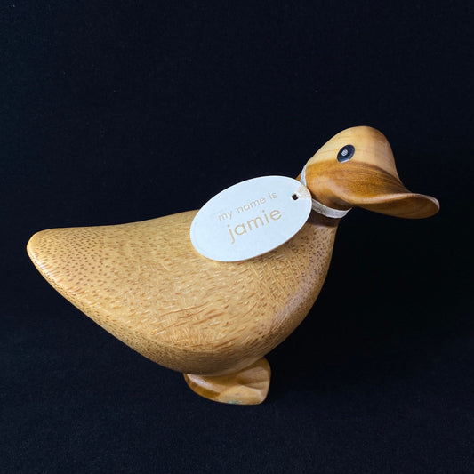 Jamie - Hand-carved and Hand-painted Bamboo Duck