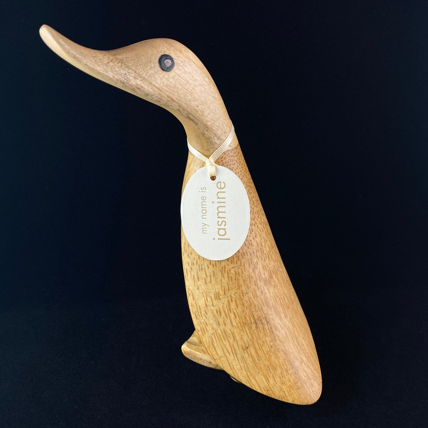 Jasmine - Hand-carved and Hand-painted Bamboo Duck