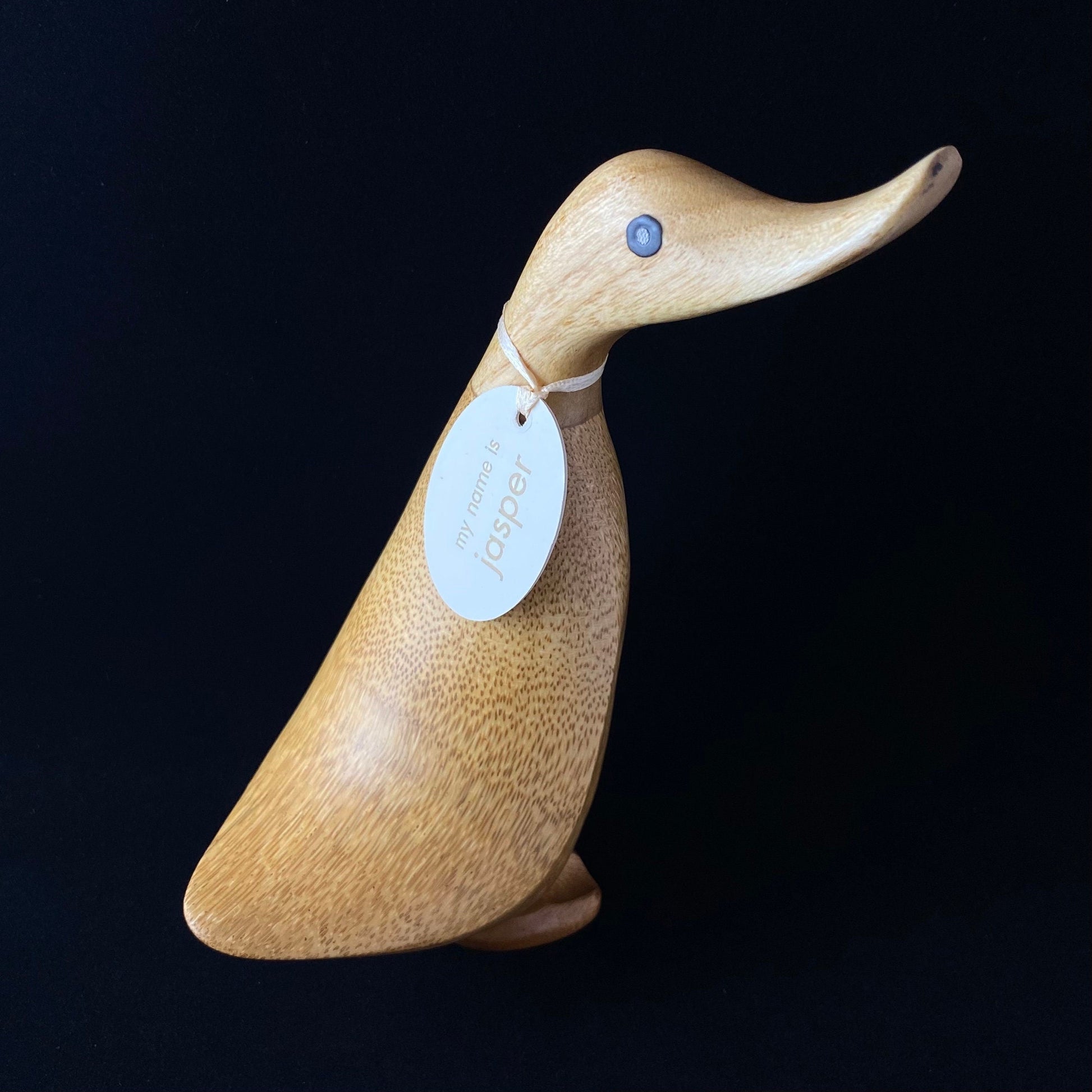 Jasper - Hand-carved and Hand-painted Bamboo Duck