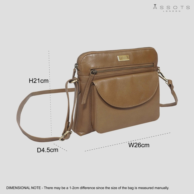 Jean Tan Vegetable Tanned Real Leather Crossbody Bag