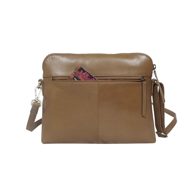 Jean Tan Vegetable Tanned Real Leather Crossbody Bag