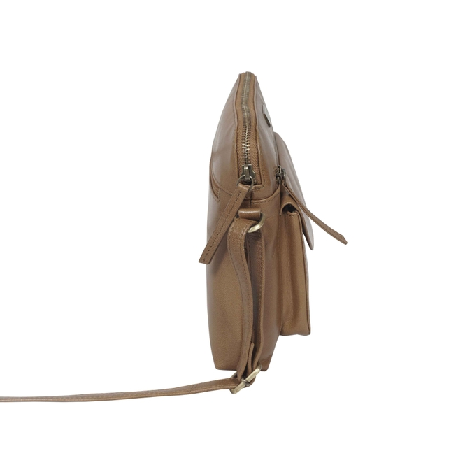 Jean Tan Vegetable Tanned Real Leather Crossbody Bag