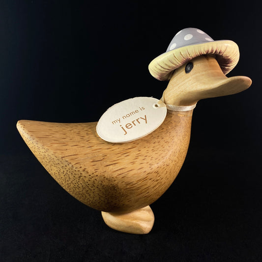 Jerry - Hand-carved and Hand-painted Bamboo Duck
