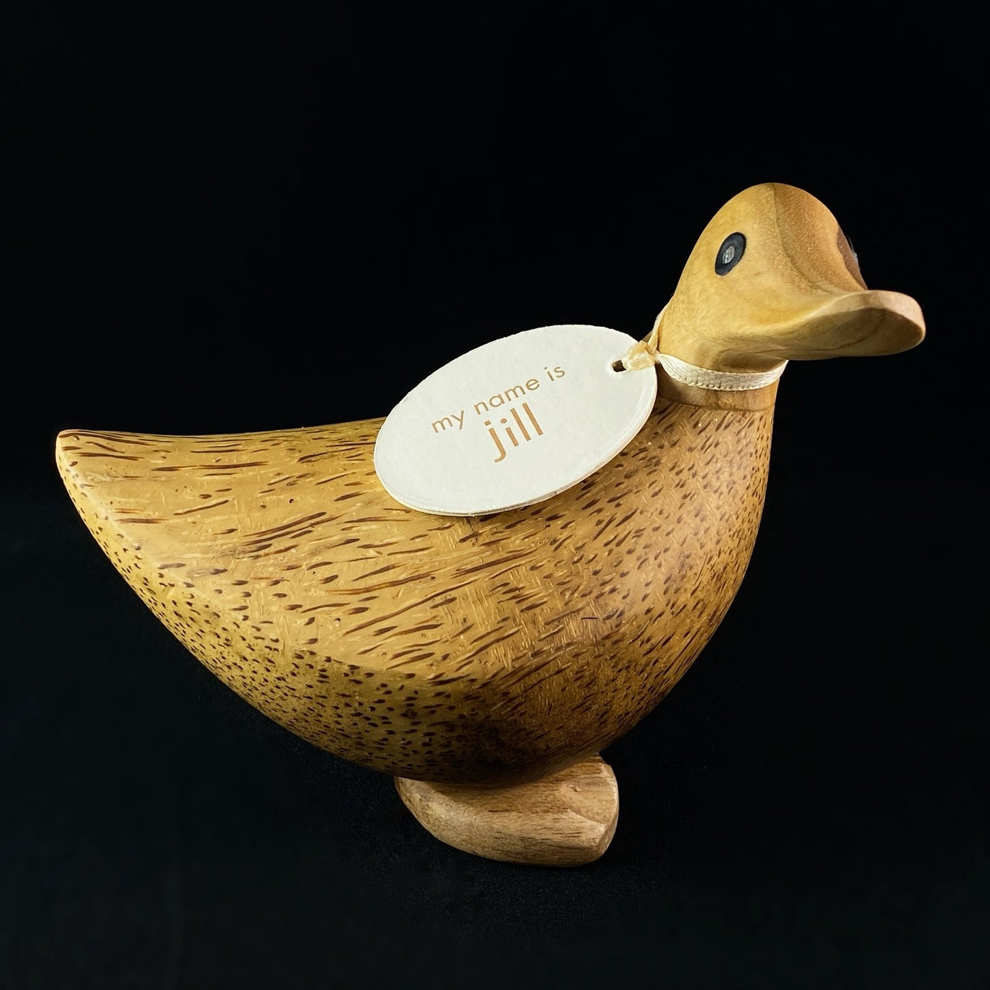 Jill - Hand-carved and Hand-painted Bamboo Duck