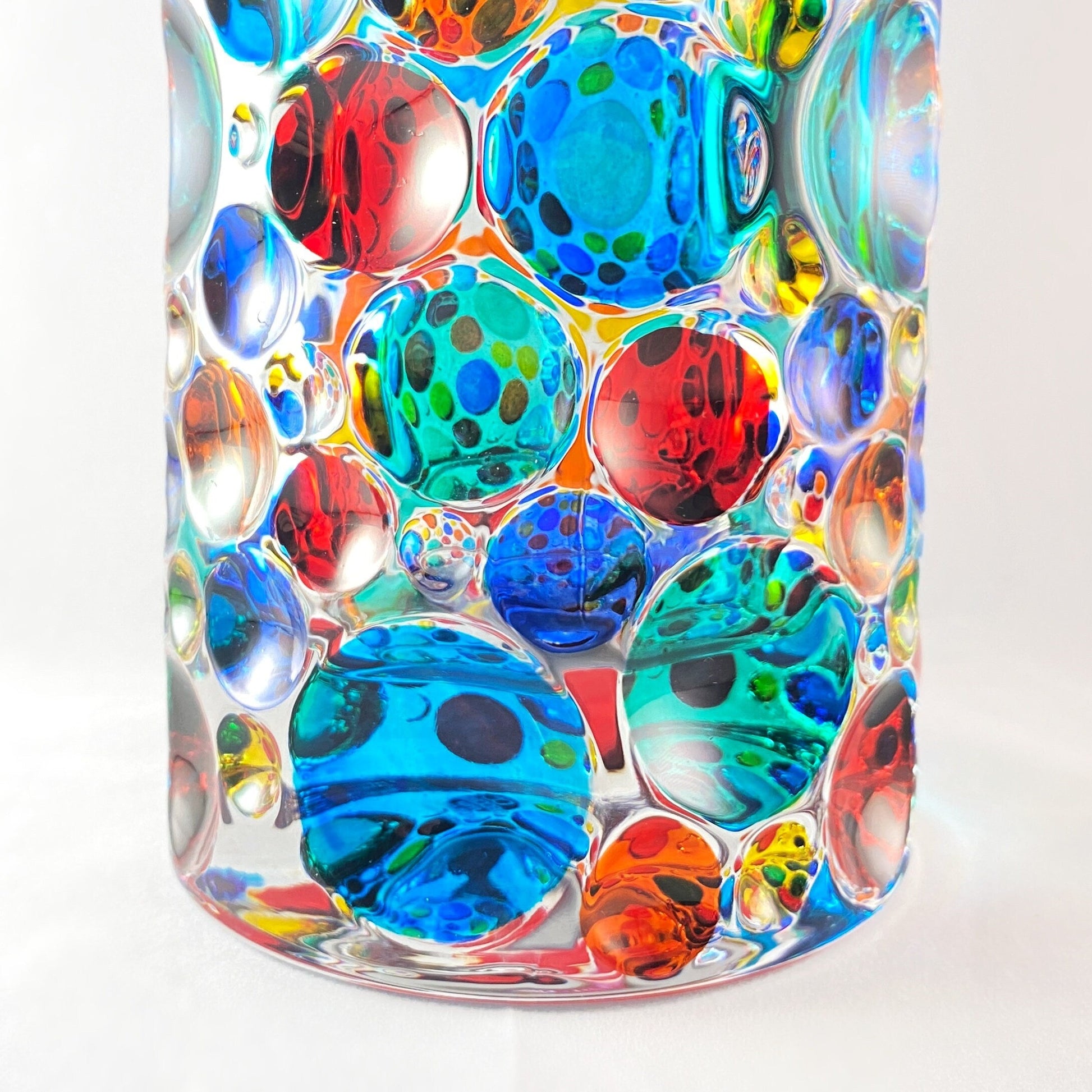 Kaleidoscope Whiskey Decanter, Venetian Glass Whiskey Decanter  - Handmade in Italy, Colorful Murano Glass