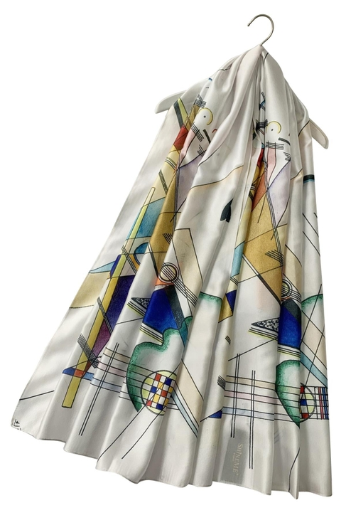 Kandinsky Abstraction Composition Painting Print Silk Scarf