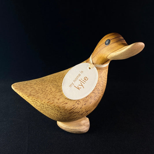 Kylie - Hand-carved and Hand-painted Bamboo Duck