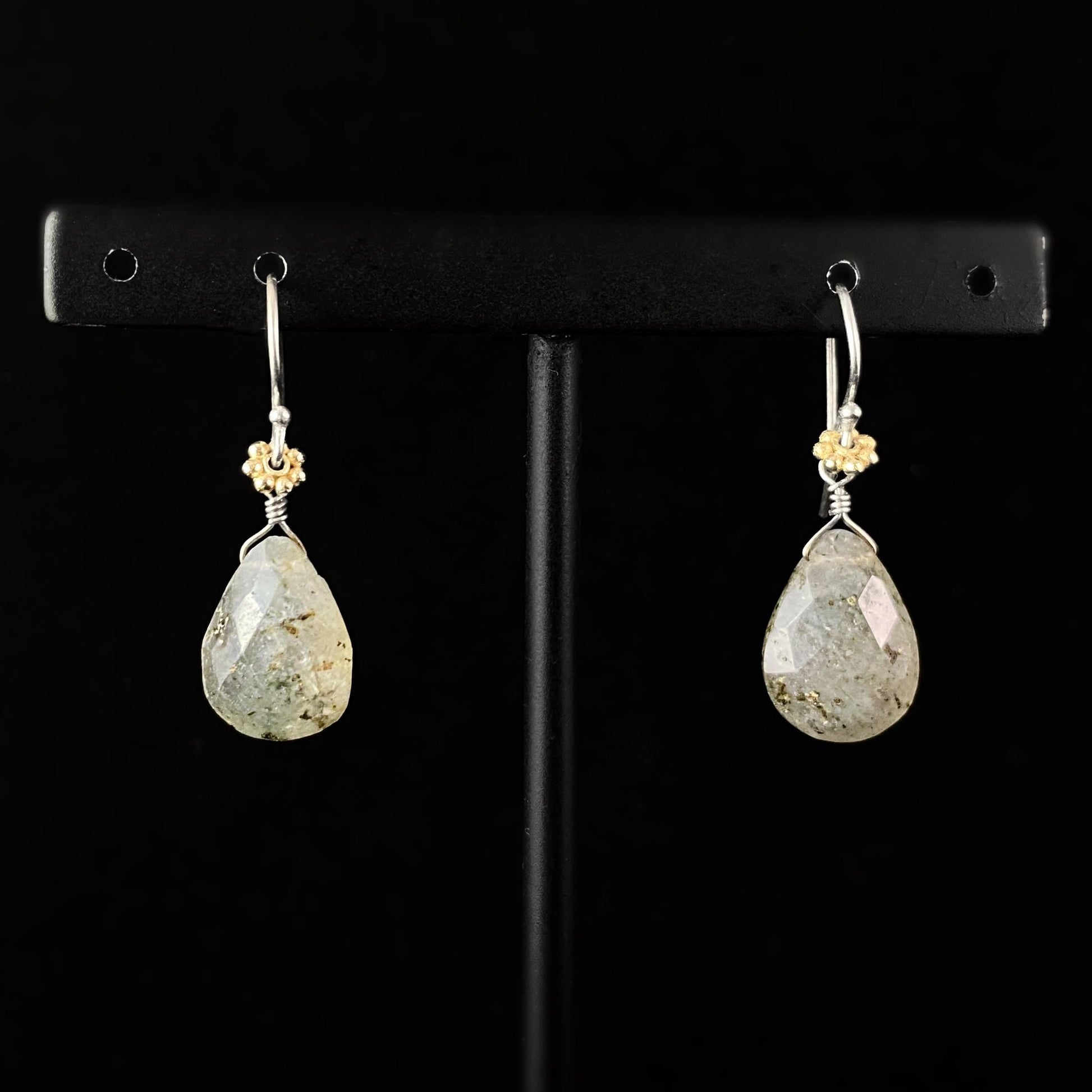 Labradorite Drop Earrings, Handmade in USA - Avaasi