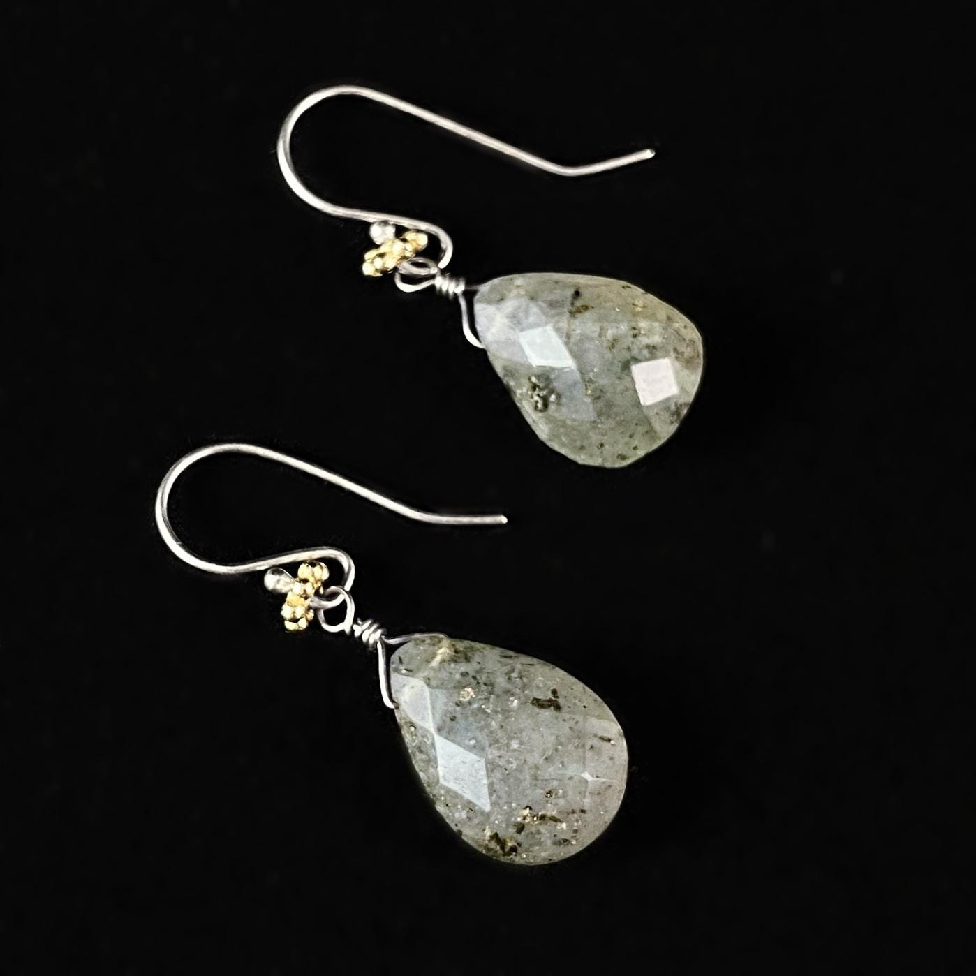 Labradorite Drop Earrings, Handmade in USA - Avaasi