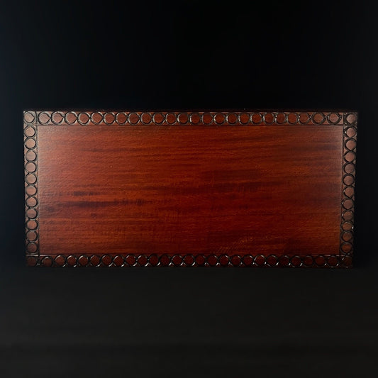 Large Rectangular Jewelry Box, Handmade Wooden Hinged Treasure Box