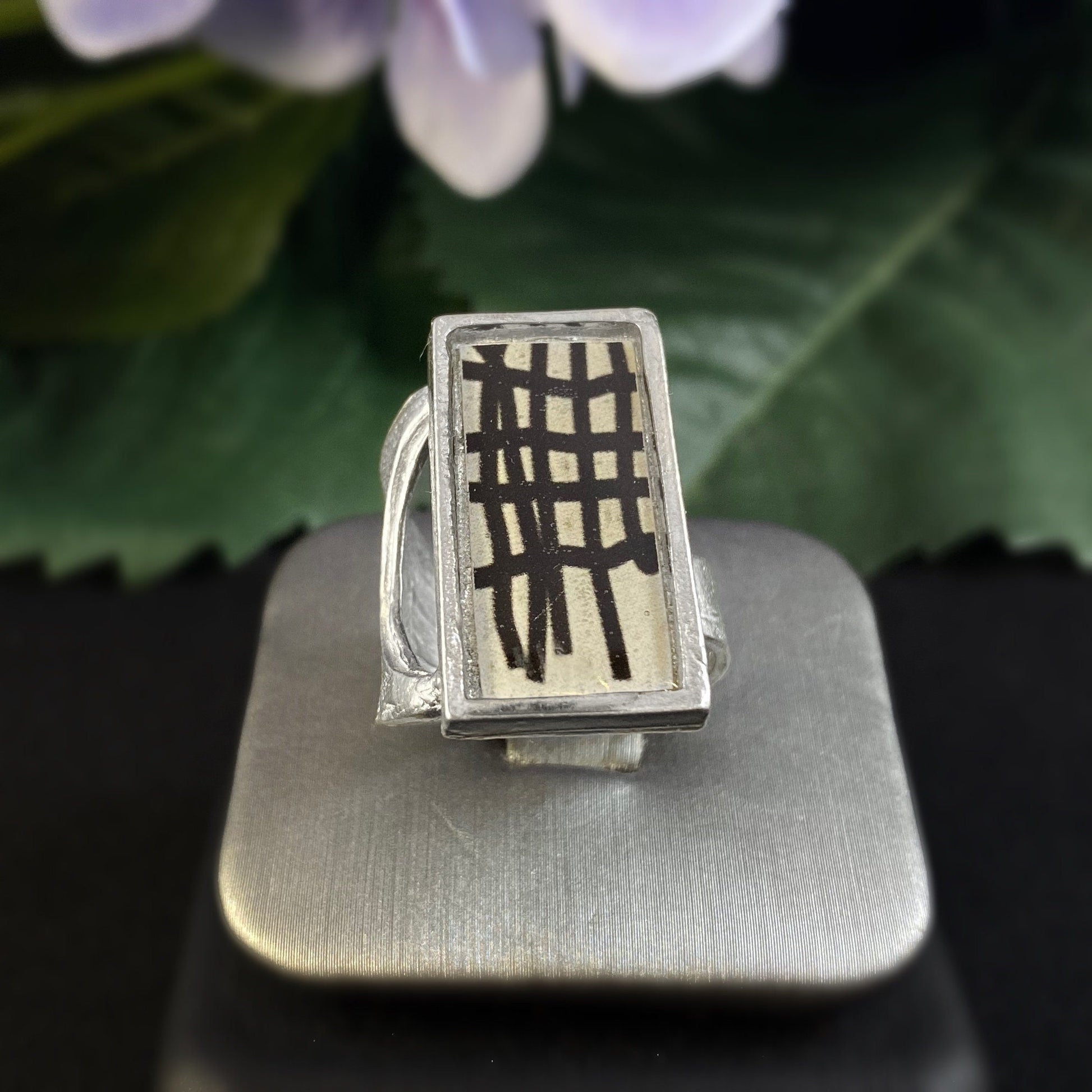 Large Rectangular Statement Ring - Handmade in Canada, Anne-Marie Chagnon Jewelry