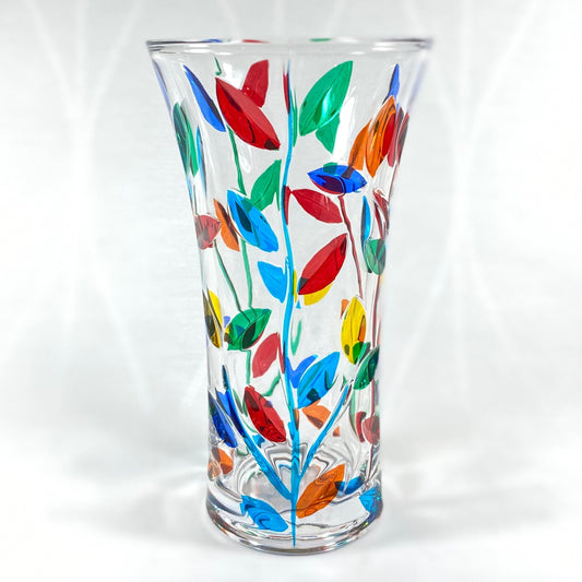 Large Venetian Glass Vase - Handmade in Italy, Colorful Murano Glass Vase