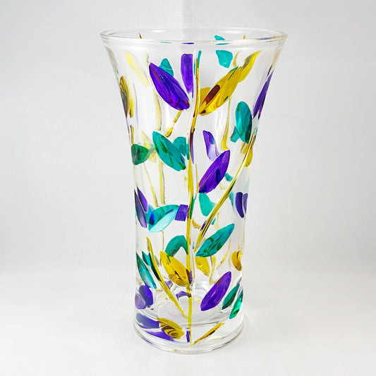 Large Tree of Life Venetian Glass Vase - Handmade in Italy, Colorful Murano Glass Vase