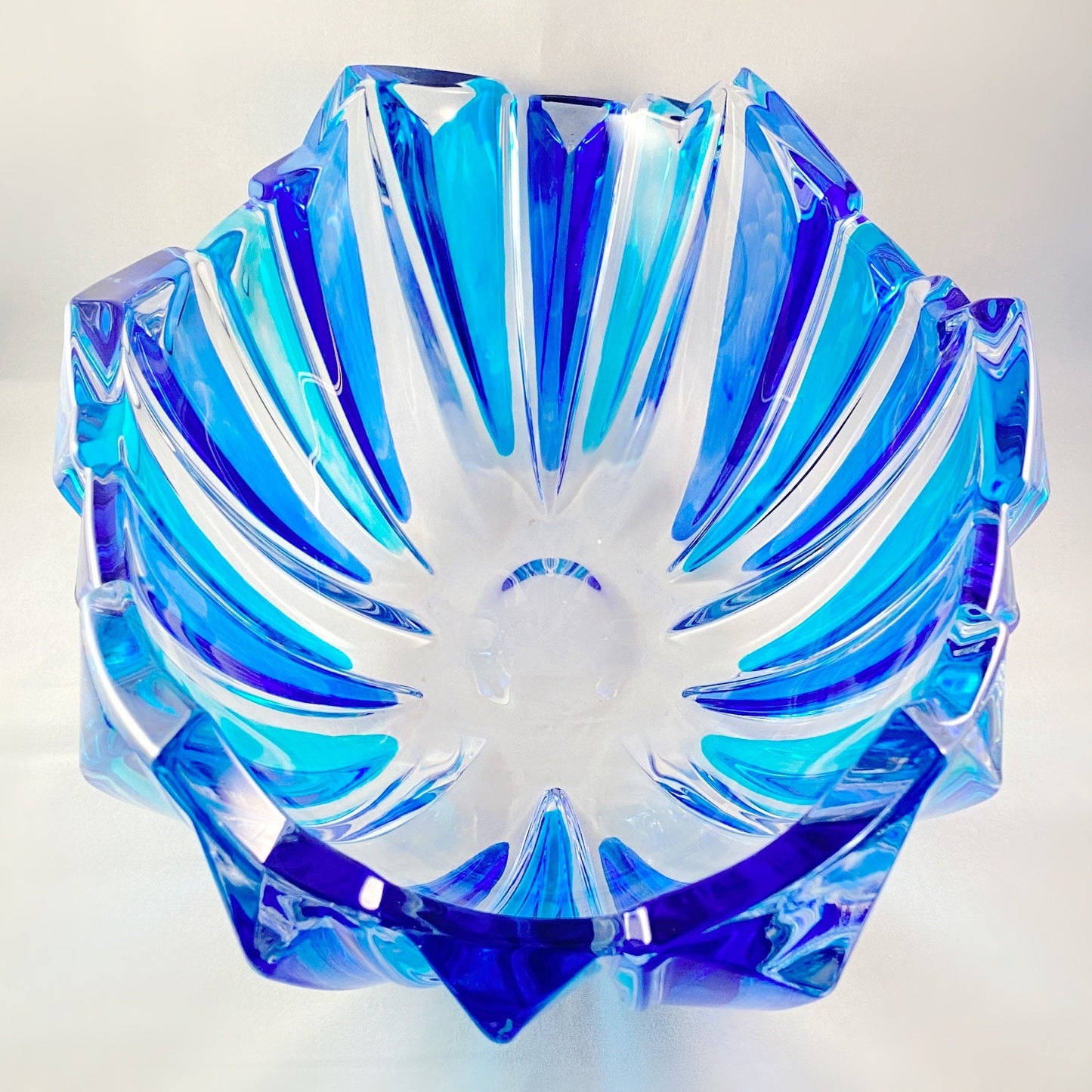 Large Venetian Glass Oval Centerpiece Bowl - Handmade in Italy, Colorful Murano Glass Statement Bowl