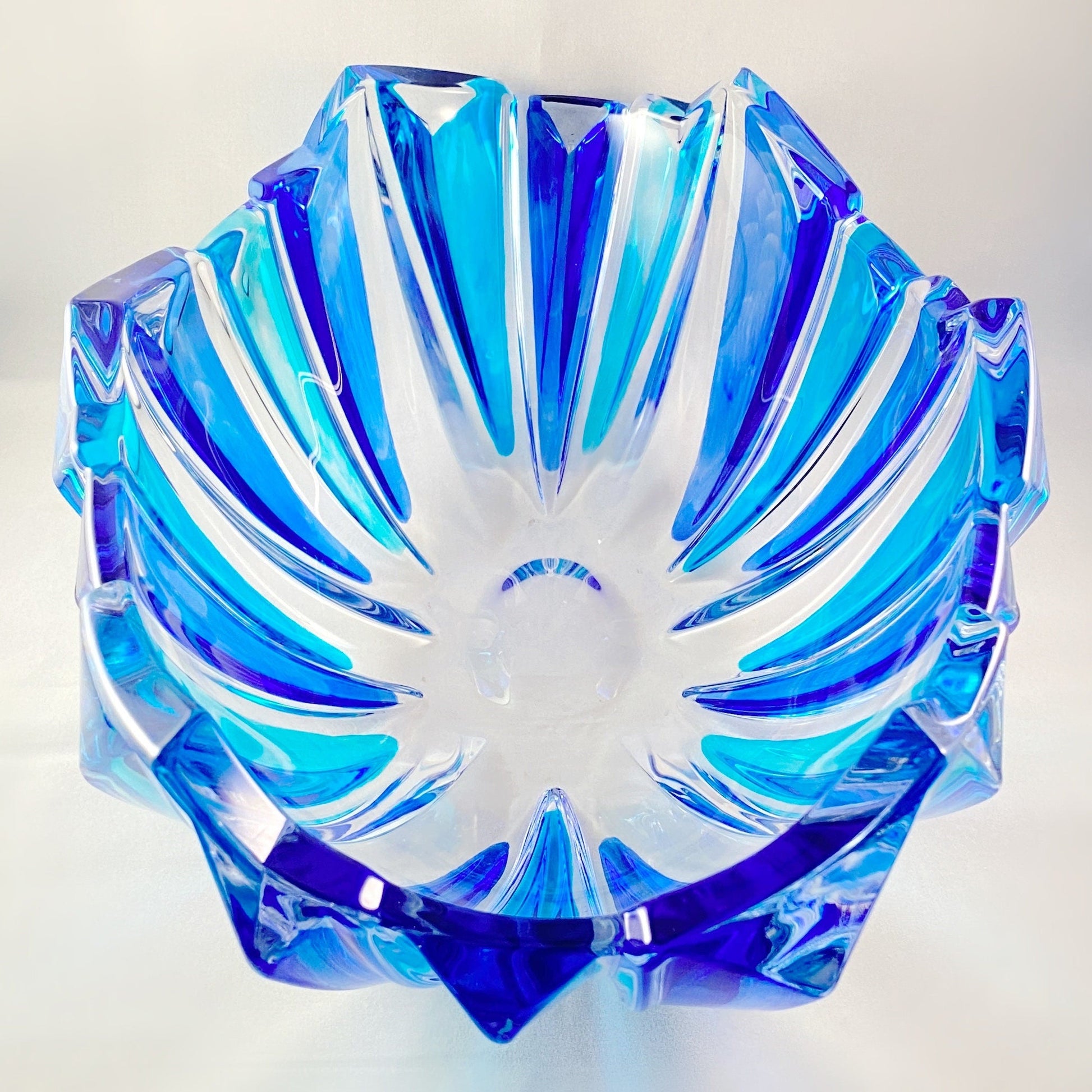 Large Venetian Glass Oval Centerpiece Bowl - Handmade in Italy, Colorful Murano Glass Statement Bowl