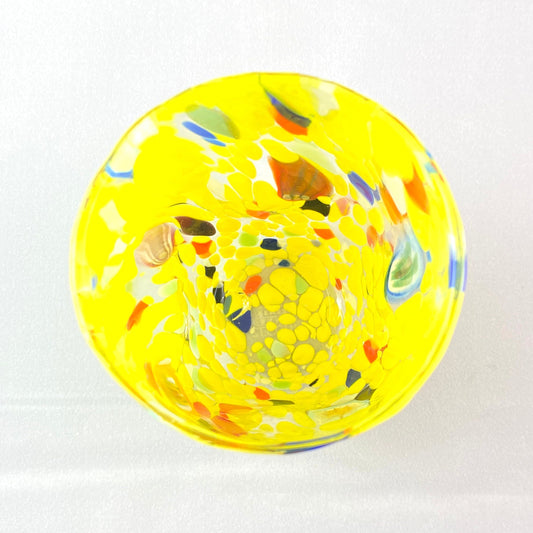 Lemon Yellow Venetian Glass Drinking Glass - Handmade in Italy, Colorful Murano Glass