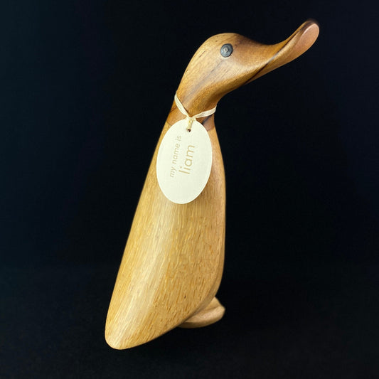 Liam - Hand-carved and Hand-painted Bamboo Duck