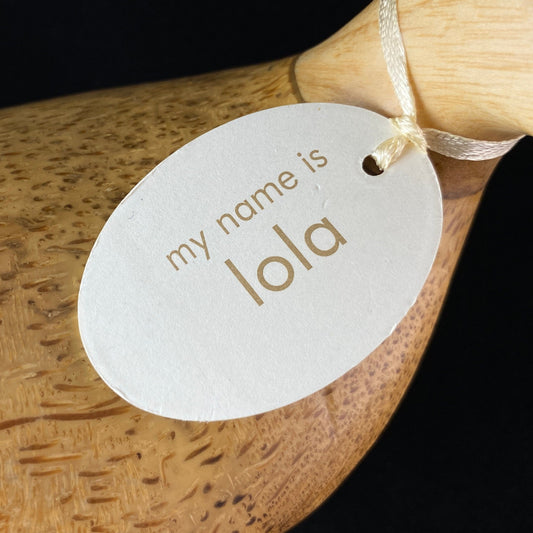 Lola - Hand-carved and Hand-painted Bamboo Duck