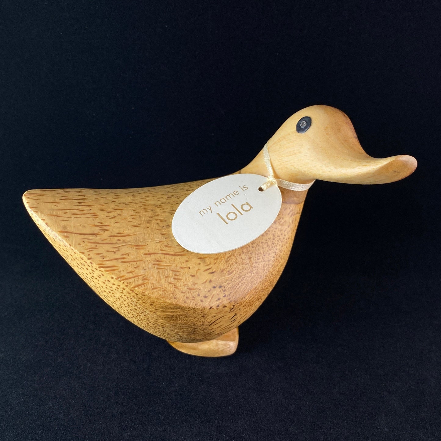 Lola - Hand-carved and Hand-painted Bamboo Duck