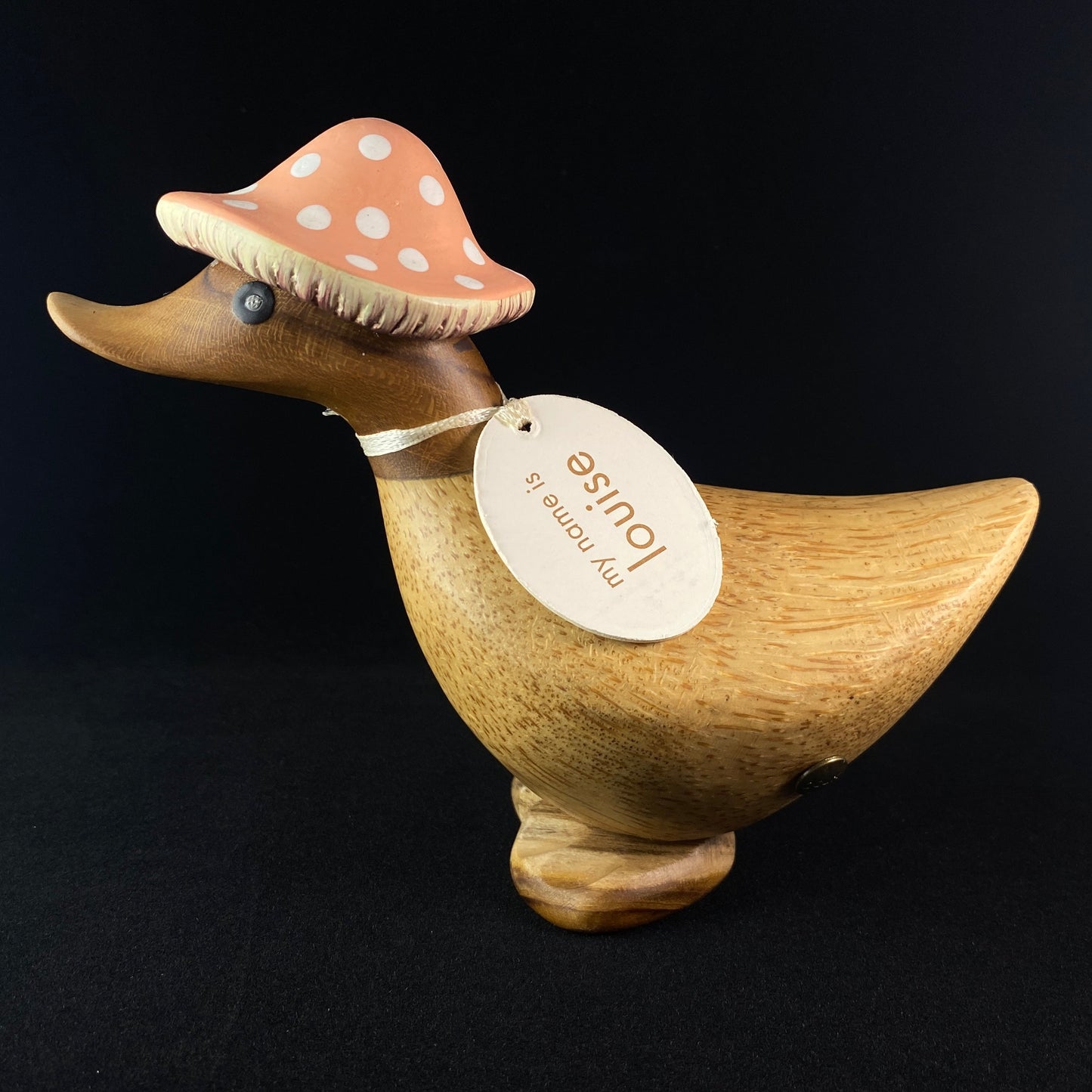 Louise - Hand-carved and Hand-painted Bamboo Duck