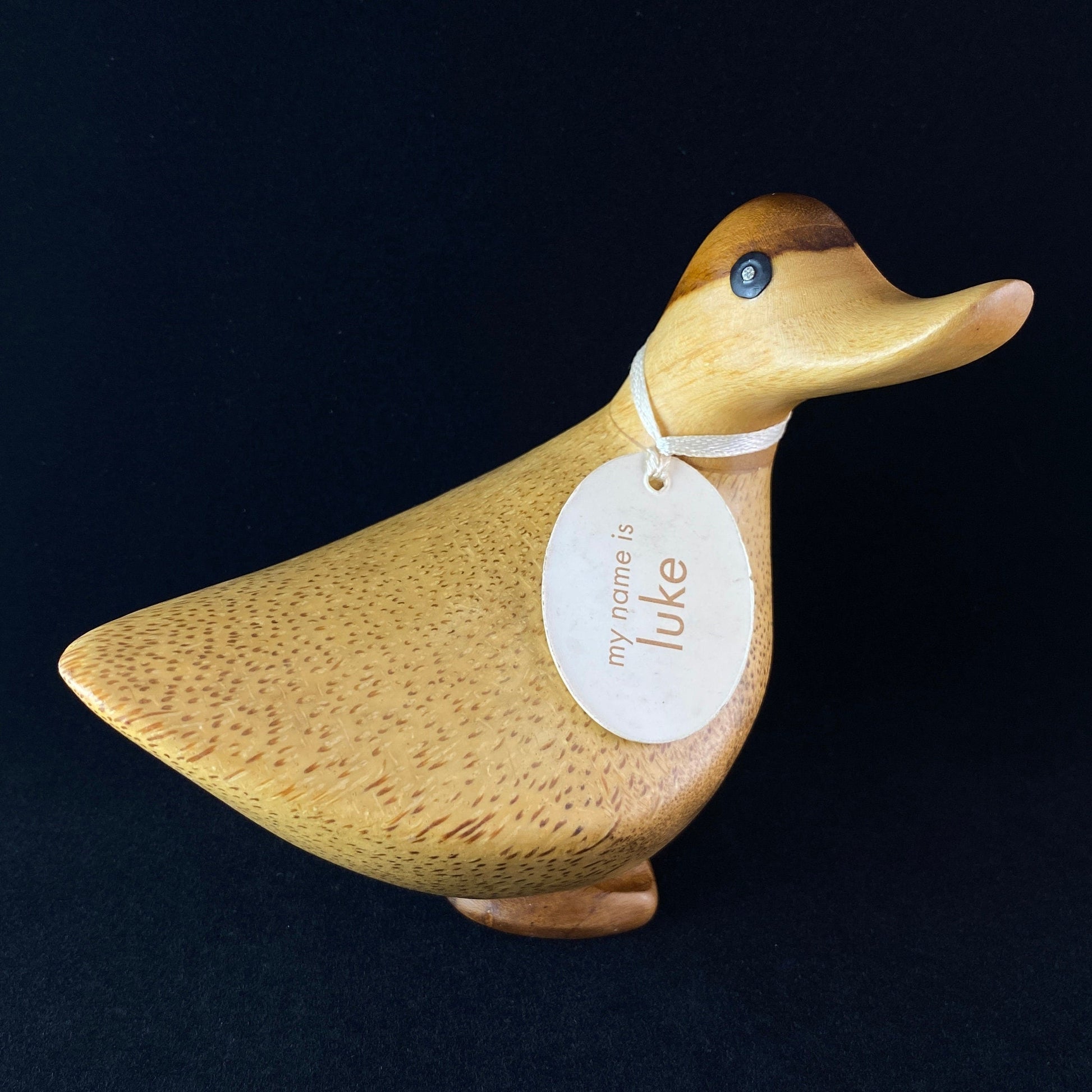 Luke - Hand-carved and Hand-painted Bamboo Duck