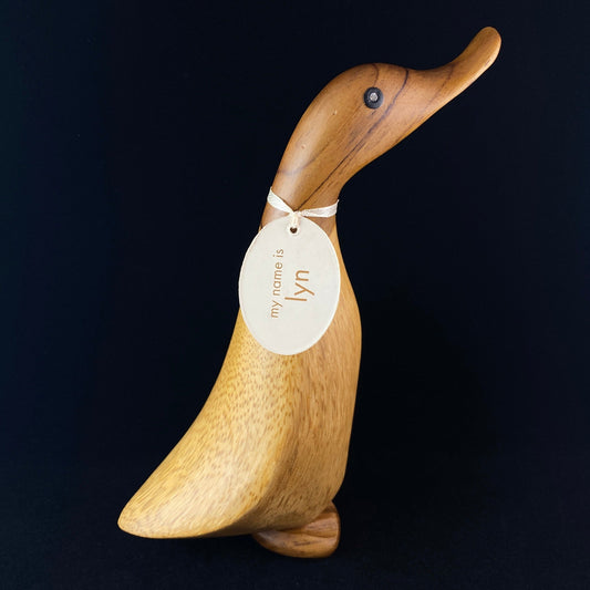 Lyn - Hand-carved and Hand-painted Bamboo Duck