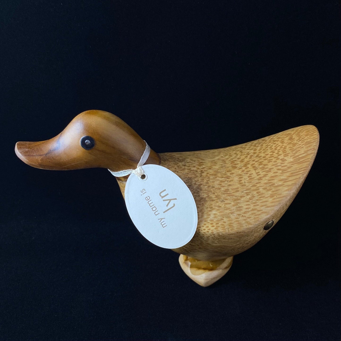 Lyn - Hand-carved and Hand-painted Bamboo Duck