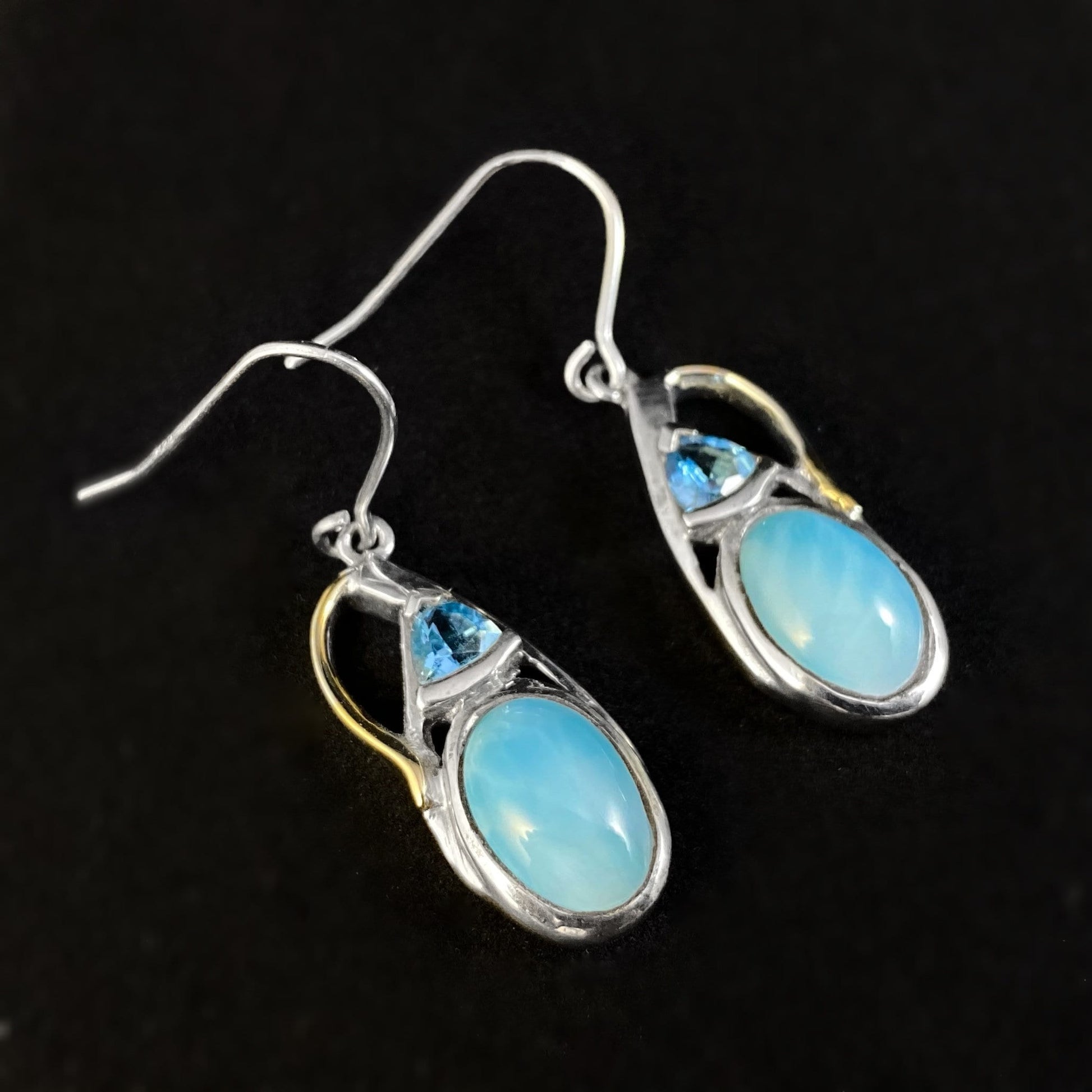 Marahlago Larimar and Sterling Silver Lena Earrings