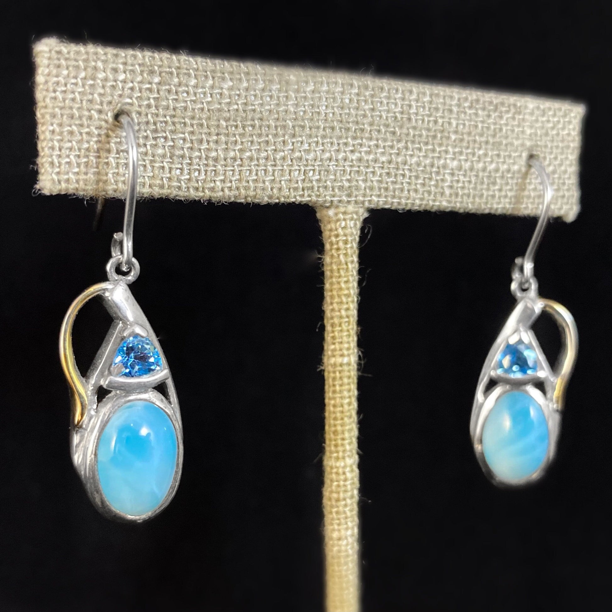 Marahlago Larimar and Sterling Silver Lena Earrings