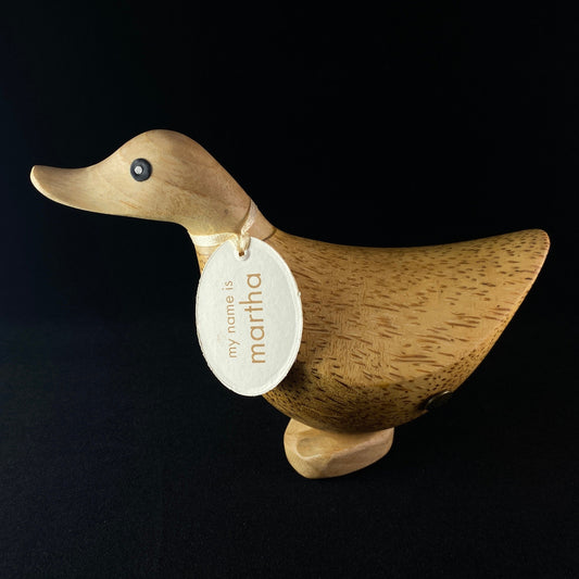 Martha - Hand-carved and Hand-painted Bamboo Duck