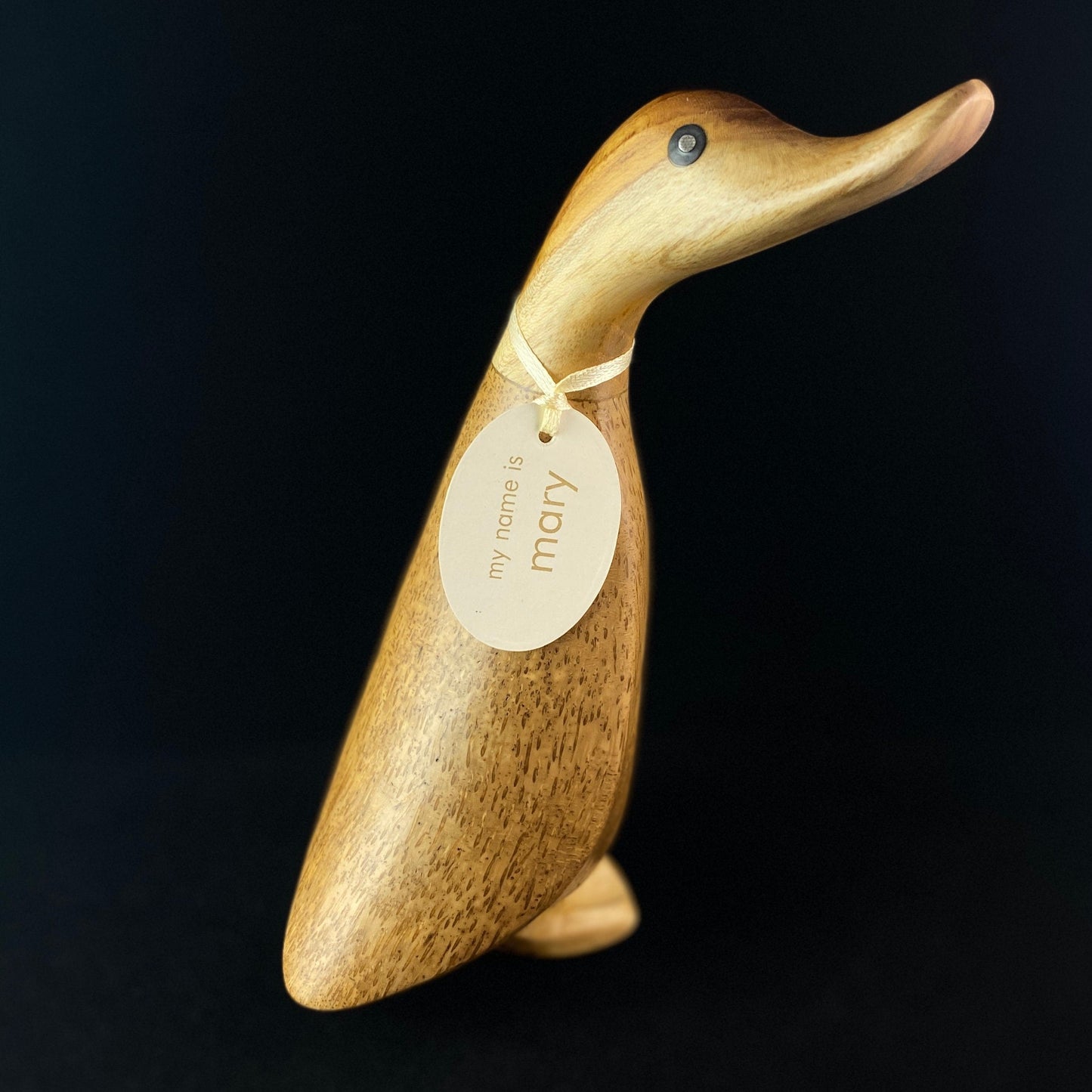 Mary - Hand-carved and Hand-painted Bamboo Duck