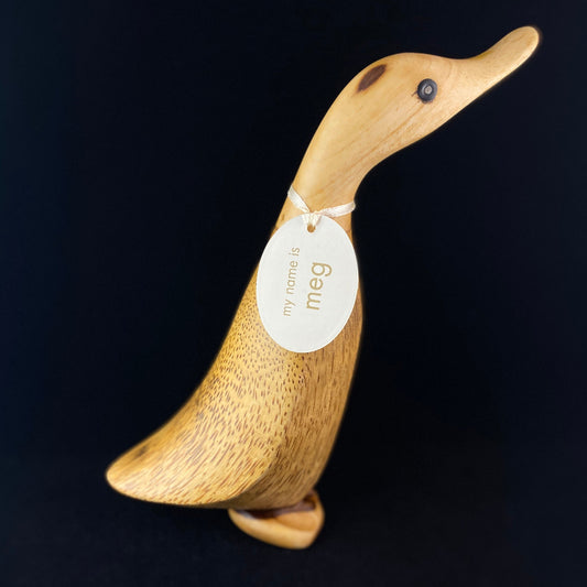 Meg - Hand-carved and Hand-painted Bamboo Duck