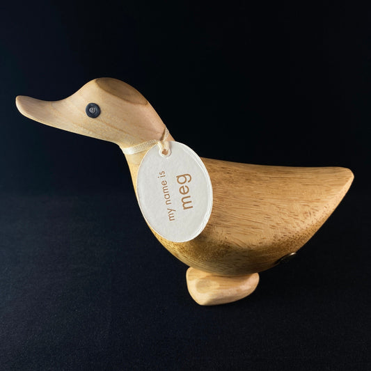 Meg - Hand-carved and Hand-painted Bamboo Duck