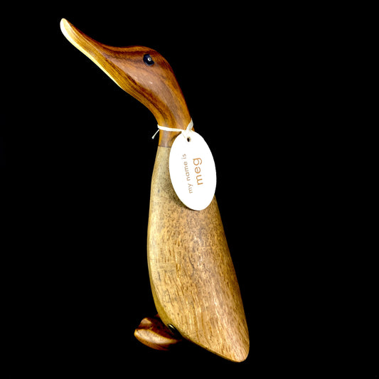 Meg Too- Hand-carved and Hand-painted Bamboo Duck